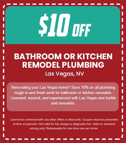 Discount on Bathroom or Kitchen Remodel Plumbing