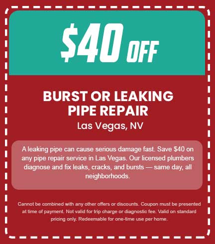 Discount on Burst or Leaking Pipe Repair