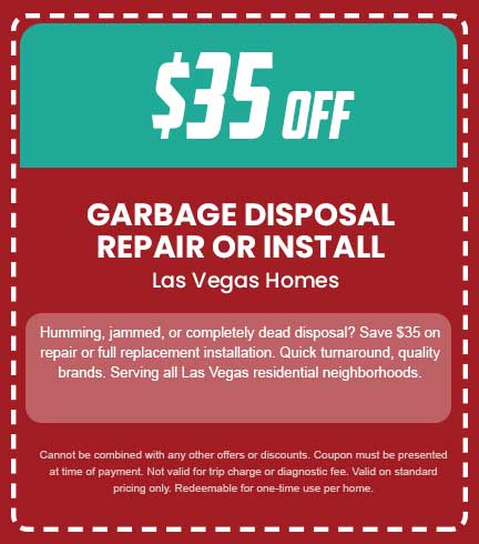 Discount on Garbage Disposal Repair or Install